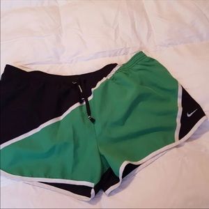Green and Black Nike Dri Fit Short